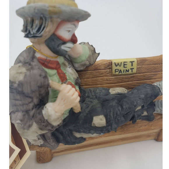 Flambro Wet Paint Emmett Kelly Clown Figurine with COA - Picture 2 of 12